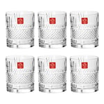 RCR 26720020006 Brillante Luxion Crystal Lot de 6 Verres à Whisky, Verres à Boire en Cristal, Ensemble de Verres à Whiskey, Gobelets Transparents pour Bourbon et Eau, Passe au Lave-Vaisselle, 337 ml