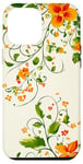 iPhone 14 Pro Max Elegant Green Nature Flower Plants White Backround Case