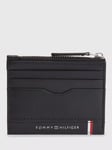 Tommy Hilfiger Central Leather Card Holder, Black