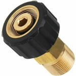 Raccord de Nettoyeur Haute Pression, M22 x 15 mm Filetage Femelle ¿¿ M22 x 14 mm Filetage Male Raccord Rapide Nettoyeur Haute Pression Adaptateur Pi¿¿ces,Mat¿¿riau en laiton de haute qualit¿¿, pression de