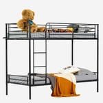 MEUBLE COSY Lit superposé 2 Personnes Cadre de Lits 90x190cm en métal pour Enfant Chambre à Coucher Maison