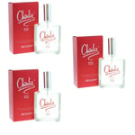 Charlie Red Eau Fraiche Spray for Women 100ml  x 3