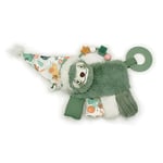 LES DEGLINGOS - Hochet Bébé Chillos le paresseux - jouet d’éveil pour bébé avec activités sonores et tactiles - 1 pièce - vert - 17cm