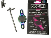 Muc-Off V3  2024 - Secure Apple Air Tracker Tag Holder Bike Moto Car- IRIDESCENT