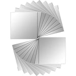 18 pièces miroir carreaux autocollant miroir autocollant miroir mural pour décoration murale argent 15 x 15 cm