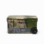 Utoka Tow 70 Cool Box, Camo – 66 Litre Capacity Portable Heavy Duty Cooler With Robust Wheels, Great For BBQ Events & Camping, Food & Drink Storage, Cool For Up To Five Days