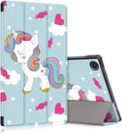 Coque Pour Samsung Galaxy Tab A8 10.5¿2021(Sm-X200/X205/X207)Etui Housse Fonction Stand Et Sommeil/Reveil Automatiquee,Licorne