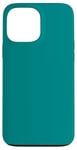 Coque pour iPhone 13 Pro Max Couleur bleu sarcelle simple