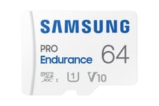 Samsung PRO Endurance Carte mémoire microSDXC UHS-I U3, 64 Go, Vitesse de lecture jusqu’à 100 Mo/s, avec Adaptateur, MB-MJ64KA