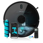 Cecotec Robot Aspirateur Conga 5490. Technologie Laser, RoomPlan, 10.000 Pa, App, Brosse Jalisco, Brosse spéciale pour Animaux, Compatible 5GHz, Télécommande
