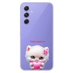 Coque galaxy A14 5G chat coeur personnalisee