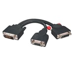 LINDY DVI-I M to VGA F & DVI-D F Splitter Cable, Black