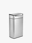 simplehuman Rectangular Touch Bar Bin, Brushed Stainless Steel, 40L