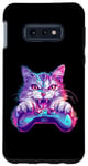 Coque pour Galaxy S10e manette de jeu gamer chat idée de jeu inspiration créative