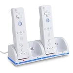 CHARGEUR 4 Port +4 BATTERIE battery 2800mAh Pour Nintendo Wii WIIMOTE MANETTE REMOTE