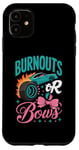 Coque pour iPhone 11 Burnouts or Bows Gender Reveal Party Baby Announcement