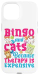 iPhone 15 Bingo Player Cat Bingo And Cats Because Therapy Is Expensive Case