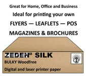 A3 WHITE SILK PAPER 300 gsm for Laser & Digital Printers x 500 sheets by Zeden