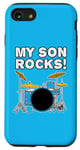 Coque pour iPhone SE (2020) / 7 / 8 Mon fils rocks, batterie batteur musicien fête des pères