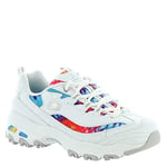 Skechers D'LITES - SUMMER FIESTA, Women's Low-Top Trainers, White (White Trubuck/Multi Mesh/White Trim Wmlt), 5.5 UK (38.5 EU)