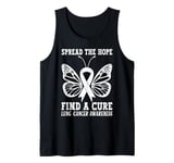 Spread The Hope Find A Cure Lung Cancer Awareness Ribbon Tank Top