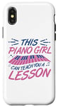 Coque pour iPhone X/XS Piano Girl Design de Piano pour Pianiste