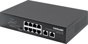 INTELLINET INT Network PoE+ Switch  8-Port  Gigabit  2G Uplink Unmanage