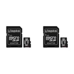 Kingston Canvas Select Plus microSD Card SDCS2/128 GB Class 10 (SD Adapter Included) (Pack of 2)