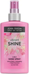 John Frieda Vibrant Shine 3-in-1 Shine Spray 150 ml, Weightless Glossing Spray 