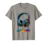 Gamer Headphones Paint Splash Music Lover DJ T-Shirt