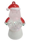 1 LED Crystal Clear Figures Santa Christmas Home Xmas Party Table Decorations