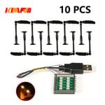 (10 PCS1220223-BY)10 kpl 0,8 mm:n nastainen RGB LED-rakennuspalikat USB-lamppu DIY Street Light City sähkökoriste 1X1 tiili Yhteensopiva kaikkien merkkien kanssa