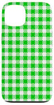 Coque pour iPhone 13 Nappe simple verte à motif sans couture