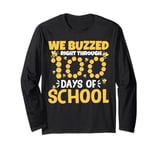 Bee Teacher Kids We Buzzed Right Through 100 Days Of School Long Sleeve T-Shirt