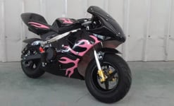 Mini Pocket Motorcycle PINK Sports Moto Racer Petrol Motor Bike 49cc Off Road