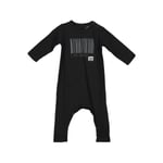 Walking Baby Baby-overall Med Lång Ärm Utan Fot - Svart Streckkod Black 68