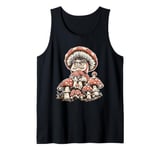 Daruma Doll Japan Cottagecore Aesthetic Mushroom Hat Tank Top