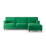 Habitat Askem Fabric Right Hand Corner Sofa - Emerald Green 4 Seater