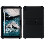 Nokia T20 - Shockproof Hybrid cover med kickstand - Sort