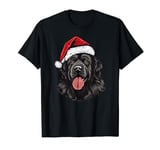 Newfoundland Santa Hat Christmas Dog Lover Gift Mom Dad Xmas T-Shirt