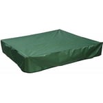 Bâche de Protection pour Bac à Sable - FABLCREW - Tissu Oxford - Vert - 150x150CM - Antipoussière et étanche