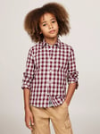 Tommy Hilfiger Kids' Small Check Regular Shirt, Rouge/Multi