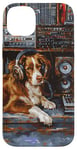 Coque pour iPhone 14 Plus Nova Scotia Retriever Toller Peinture chien amateur de musique