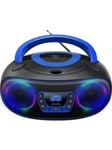 DENVER TDB-212BU - DAB+ Boombox with Bluetooth & CD Player (Blue)