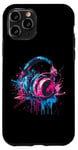 iPhone 11 Pro Headphones Music DJ Splash Music Lover Music Headphones EDM Case