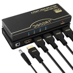 4K 120Hz HDMI Splitter 1 in 4 Out, HDMI 2.1 Splitter 8K@60Hz 4 Way Distributor Box Mirror/Dulplicate 4 Screens Support 3D HDCP HDR Dol-by Atmos Scaler EDID