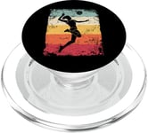 Joueur de volleyball vintage homme femme beach volley ball PopSockets PopGrip pour MagSafe