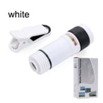 Cell Phone Camera Lens Kit 12x Zoom Telephoto White