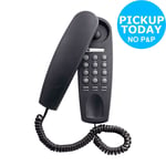 Simple Value Wall Mountable Corded Telephone - Single - Black