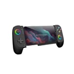 MARSGAMING MGPX, Manette Bluetooth 5.0 2en1, RGB Neon, Double Vibration et Fonction Turbo, Support Smartphone jusqu'à 6.8", Manette Multifonction Compatible PC, Android, iOS et Consoles, USB-C, Noir